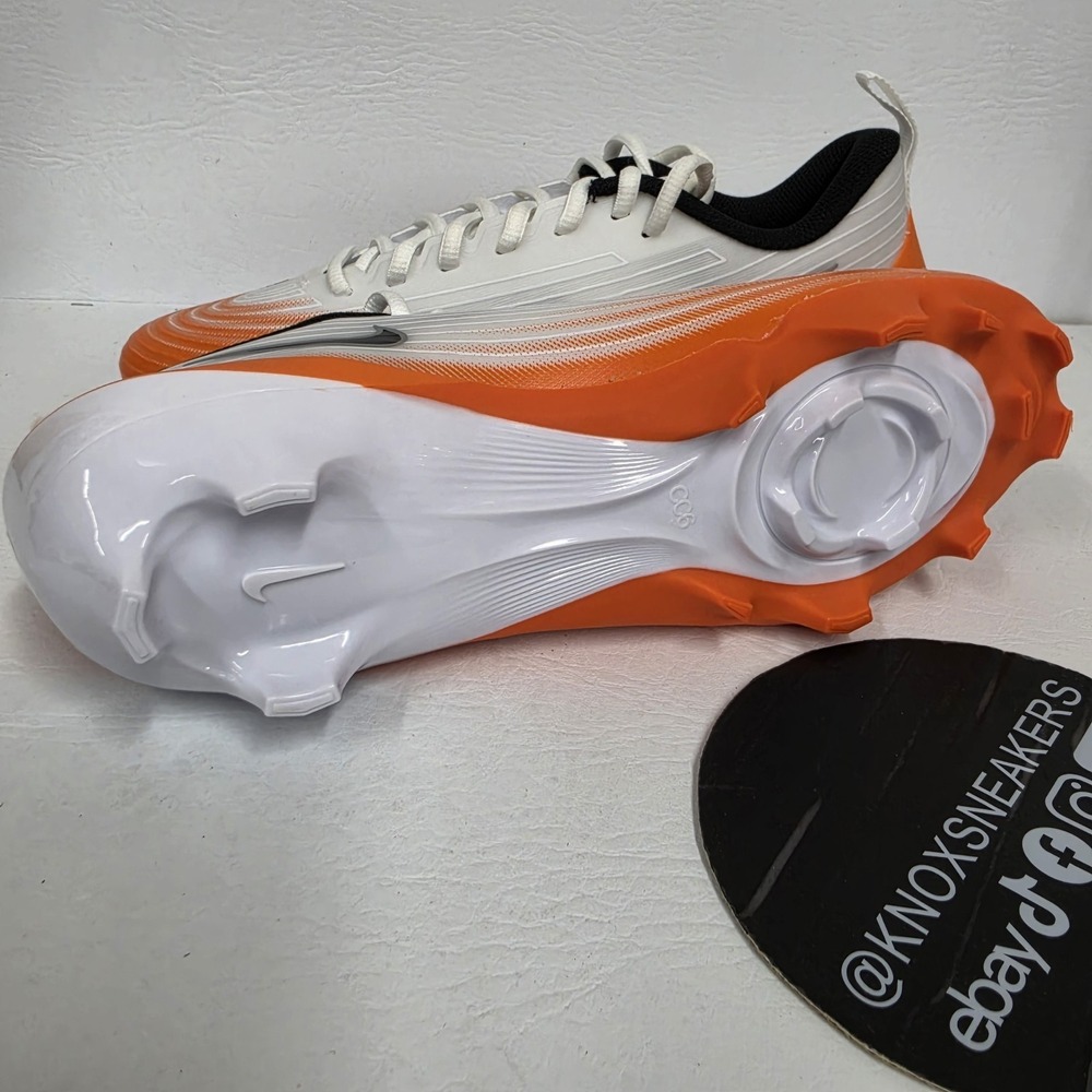 Nike Vapor Speed 3 TB White Orange Football Cleats HM8849-104 Men's Size 13 - Picture 6 of 7
